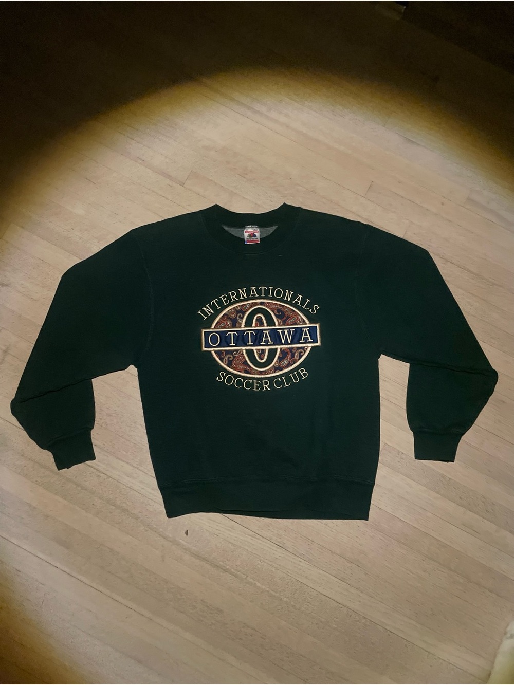 Fruit of the Loom Black Ottawa Internationals Crewneck Sweatshirt
